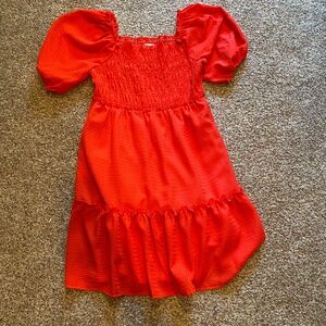 Umgee Red Puff Sleeves dress